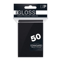 UltraPro Card Sleeves Standard: Solid Black - 50ct